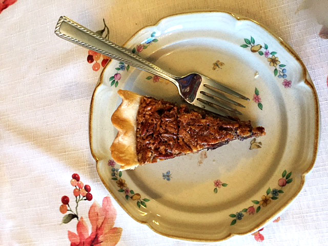 Slice of Bourbon Chocolate Pecan Pie